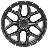 22" Satin Black wheel replacement for Chevy Blazer 1992-1994. Replica Rim 9507482